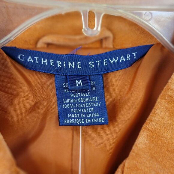 Catherine Stewart Women Leather Jacket Cider Color Zip Front Medium Fall New - Picture 4 of 13